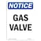 Signmission OSHA Notice, 7" Height, Gas Valve Sign, 7" X 5", Portrait OS-NS-D-57-V-13049 - alternate 1